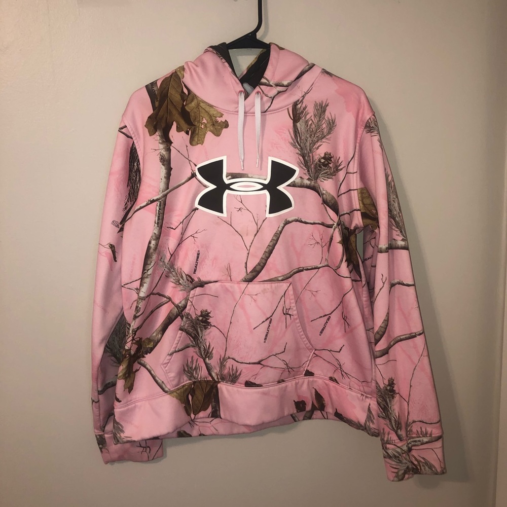 Real tree under armour hoodie pink